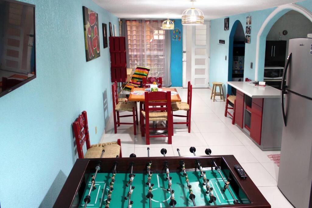 Villa Colorida Casa Azul En Texcoco Centro Wifi Cocina à Texcoco de Mora Extérieur photo