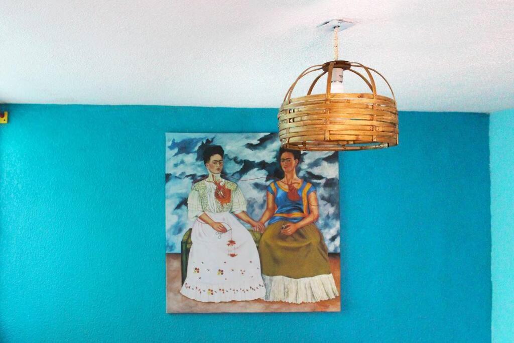 Villa Colorida Casa Azul En Texcoco Centro Wifi Cocina à Texcoco de Mora Extérieur photo