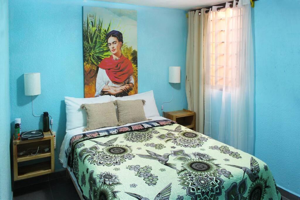 Villa Colorida Casa Azul En Texcoco Centro Wifi Cocina à Texcoco de Mora Extérieur photo