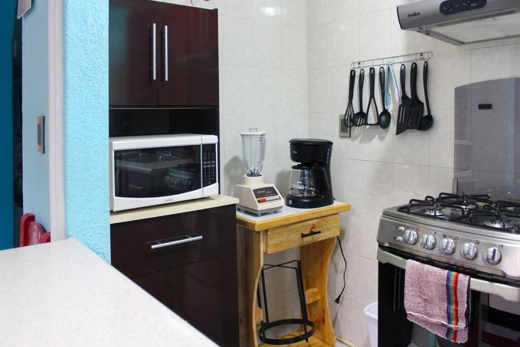 Villa Colorida Casa Azul En Texcoco Centro Wifi Cocina à Texcoco de Mora Extérieur photo